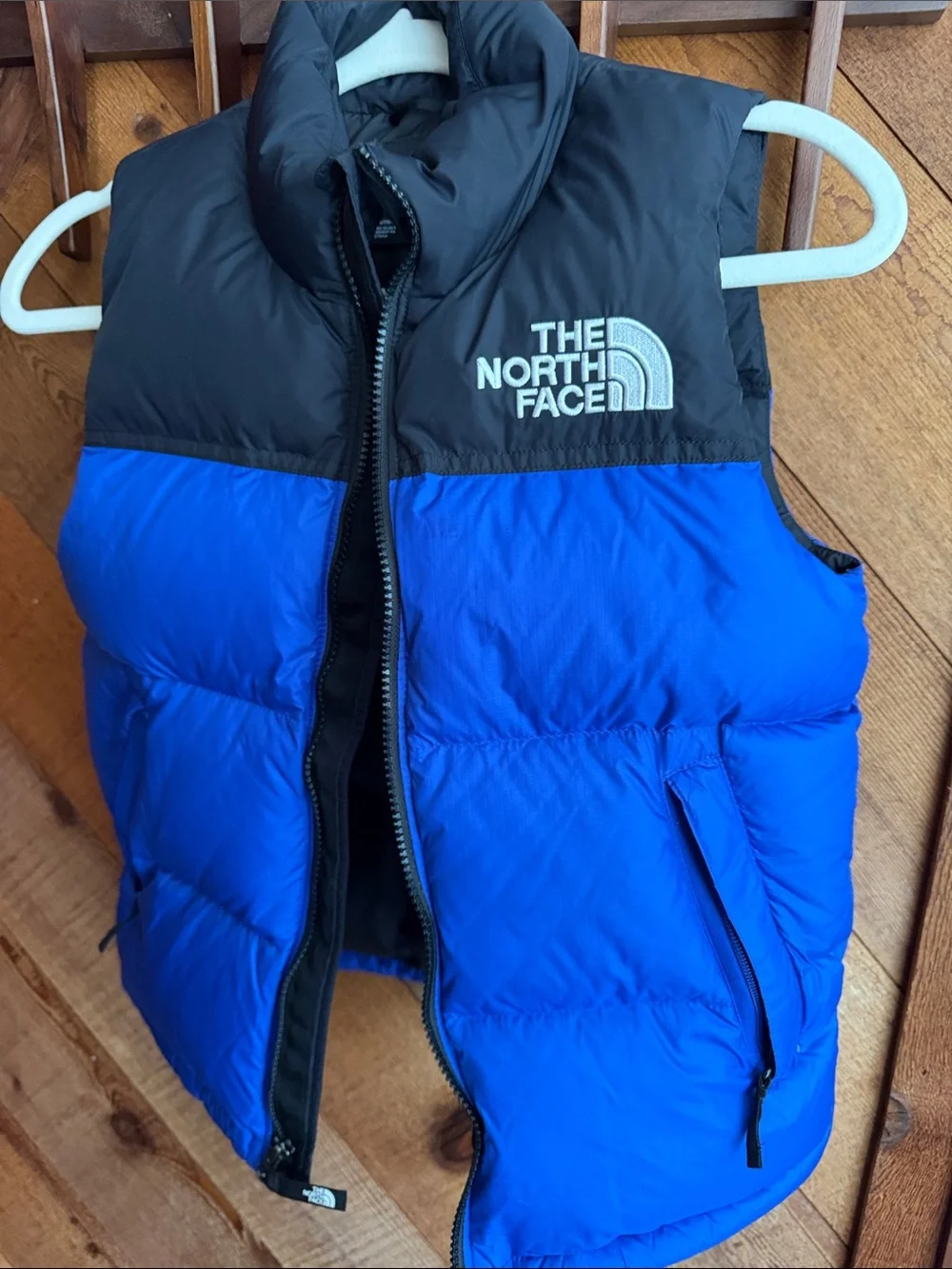 The North Face Kids Blue and Black Puffer Vest